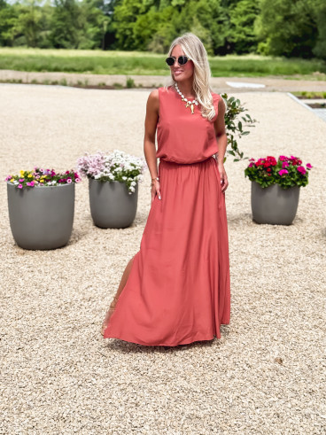 Robe longue Imaé - Terracotta