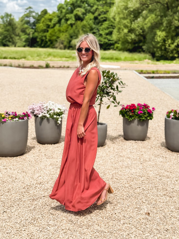 Robe longue Imaé - Terracotta