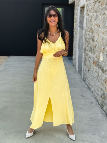 Robe longue Jimena - Jaune