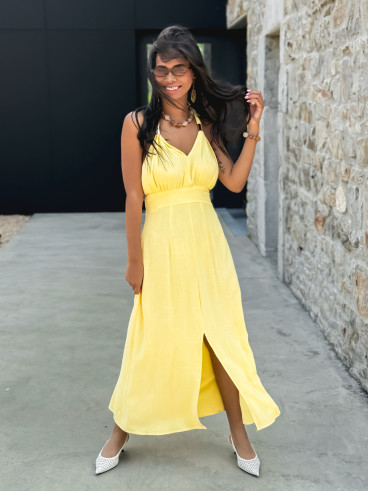 Robe longue Jimena - Jaune