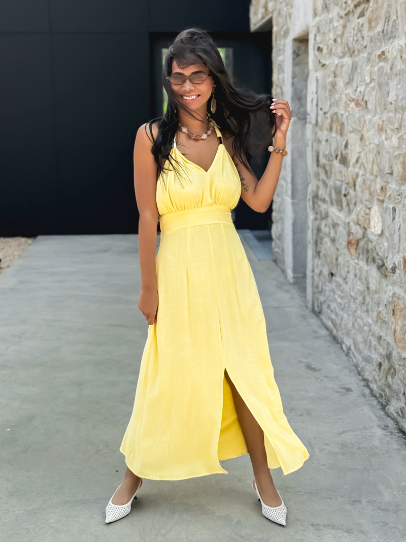 Robe longue Jimena - Jaune