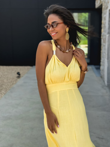 Robe longue Jimena - Jaune
