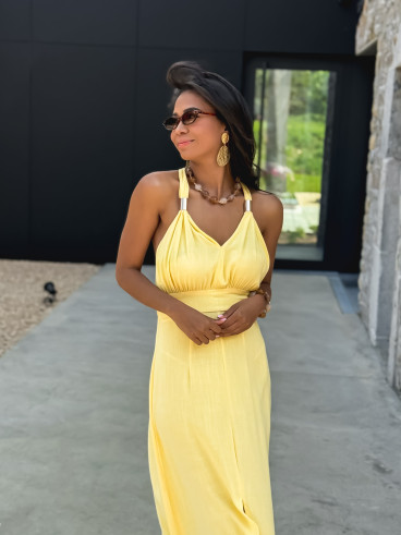 Robe longue Jimena - Jaune