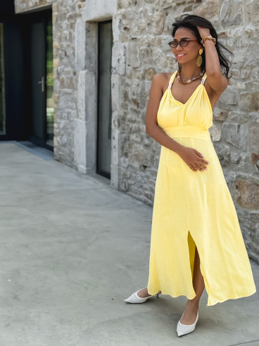 Robe longue Jimena - Jaune
