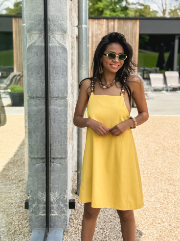 Robe courte Sénégal - Jaune