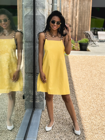 Robe courte Sénégal - Jaune