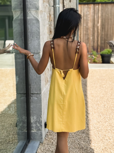 Robe courte Sénégal - Jaune