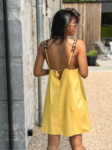 Robe courte Sénégal - Jaune