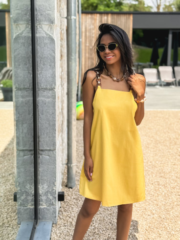 Robe courte Sénégal - Jaune