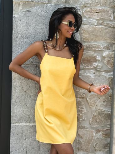 Robe courte Sénégal - Jaune