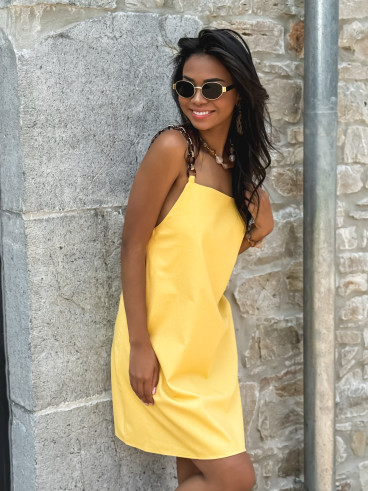 Robe courte Sénégal - Jaune