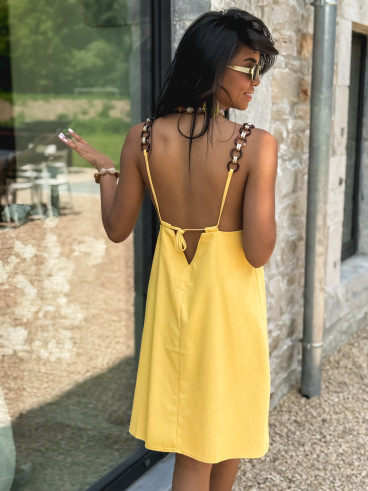 Robe courte Sénégal - Jaune