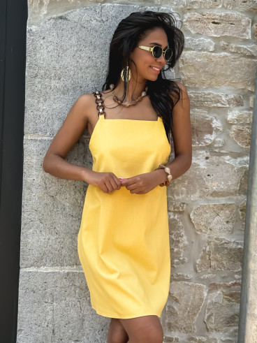 Robe courte Sénégal - Jaune