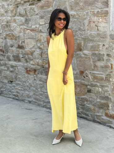 Robe longue Rima - Jaune