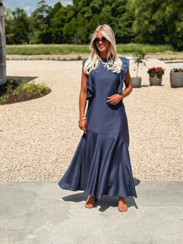 Robe longue Liore - Bleu marine