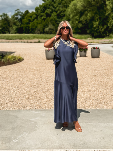 Robe longue Liore - Bleu marine