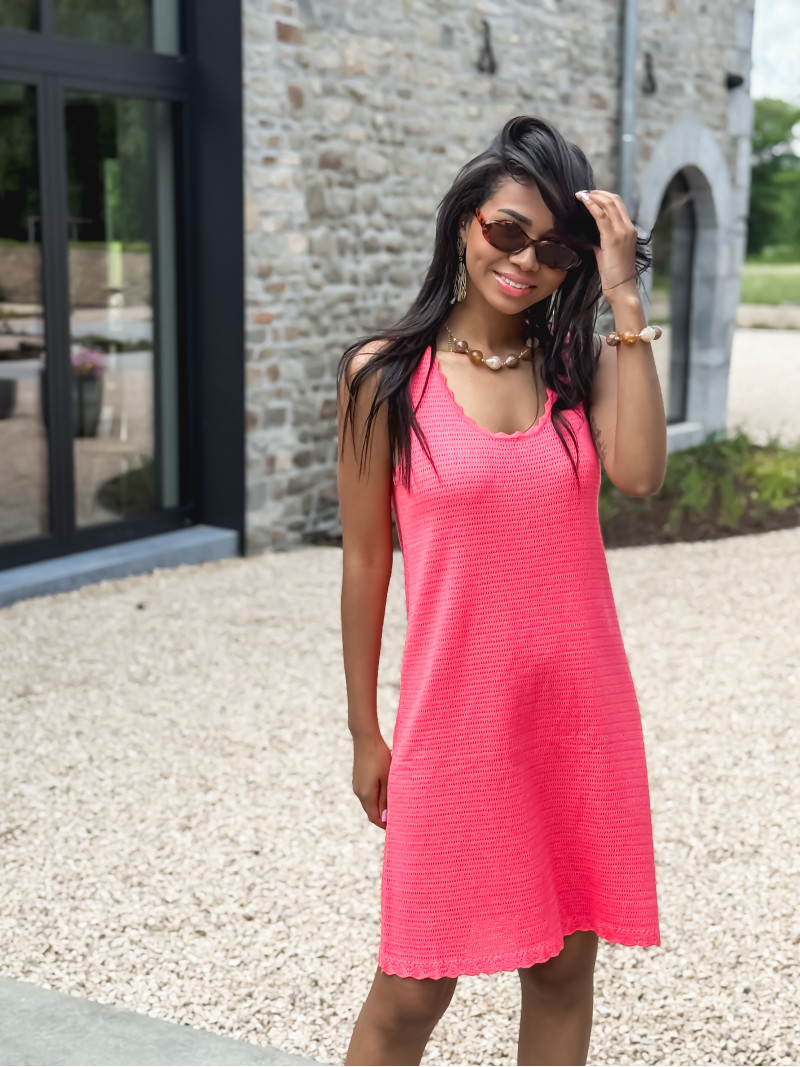 Robe courte Lyra - Corail