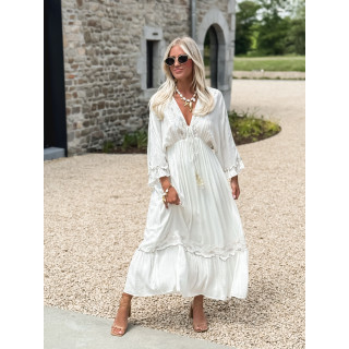 Robe longue Anissa - Ecru