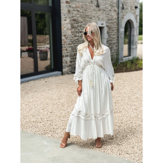 Robe longue Anissa - Ecru