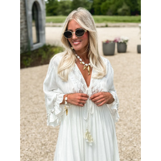 Robe longue Anissa - Ecru