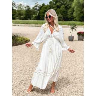 Robe longue Anissa - Ecru