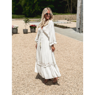Robe longue Anissa - Ecru