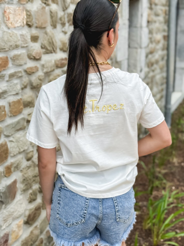 T-shirt Aëla - Blanc/Jaune