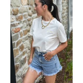 T-shirt Aëla - Blanc/Jaune