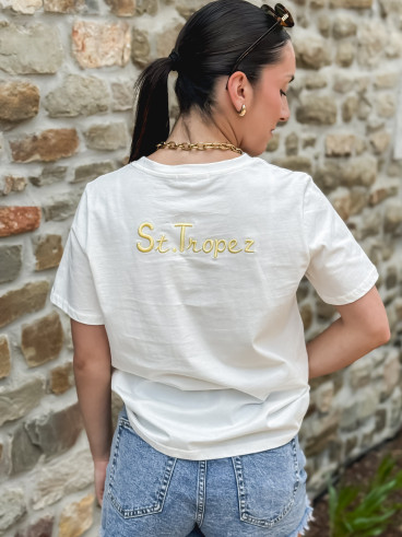 T-shirt Aëla - Blanc/Jaune