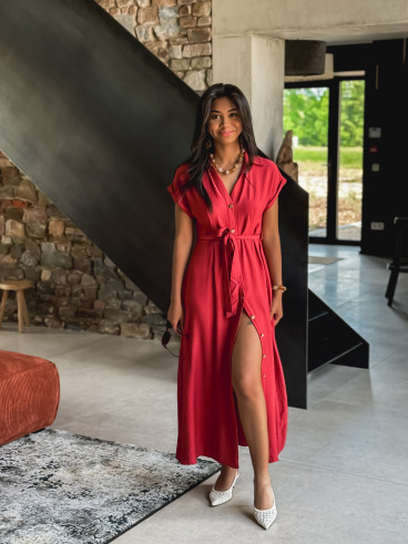 Robe longue Kalani - Brique