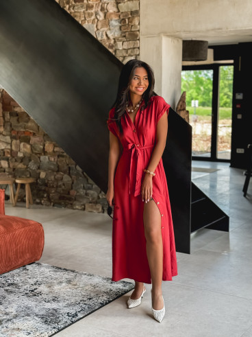 Robe longue Kalani - Brique