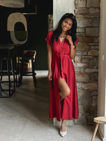 Robe longue Kalani - Brique