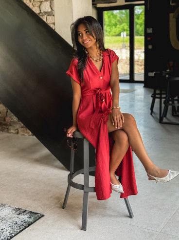 Robe longue Kalani - Brique