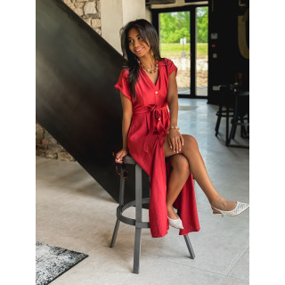 Robe longue Kalani - Brique