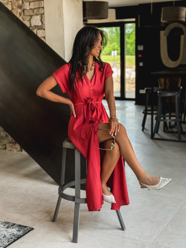 Robe longue Kalani - Brique