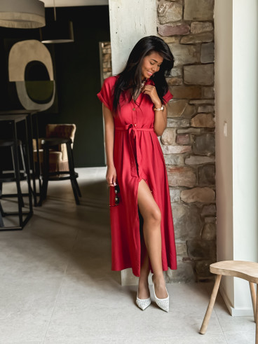 Robe longue Kalani - Brique