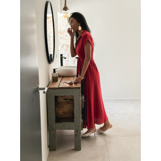 Robe longue Kalani - Brique