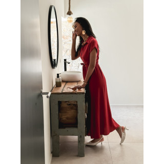 Robe longue Kalani - Brique
