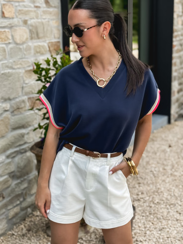 T-shirt Sayana - Bleu marine