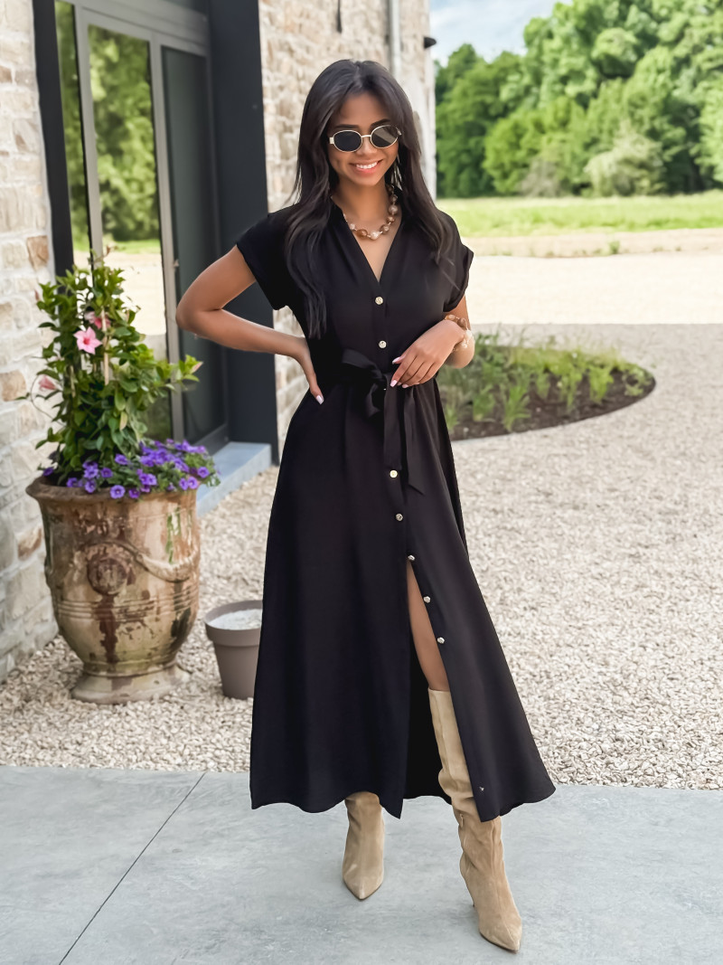Robe longue Kalani - Noir