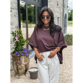 T-shirt oversize Hilary - Chocolat