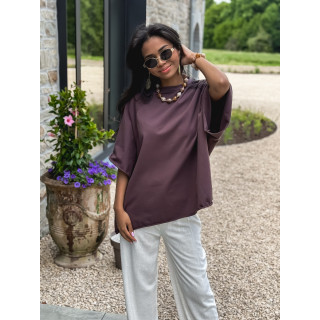 T-shirt oversize Hilary - Chocolat