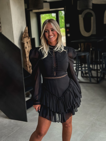 Robe courte Athalié - Noir