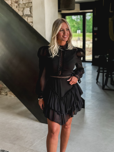 Robe courte Athalié - Noir