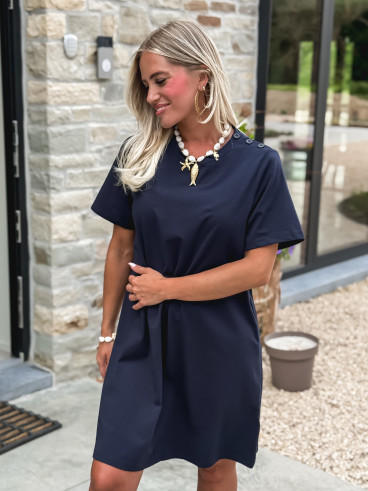 Robe courte Lénaé - Bleu marine