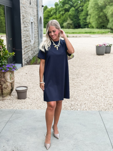 Robe courte Lénaé - Bleu marine