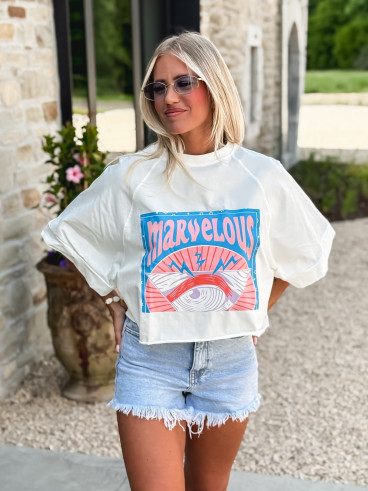 T-shirt Marvelous - Blanc