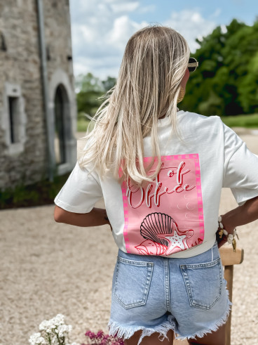 T-shirt Out of office - Blanc