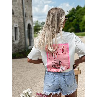 T-shirt Out of office - Blanc