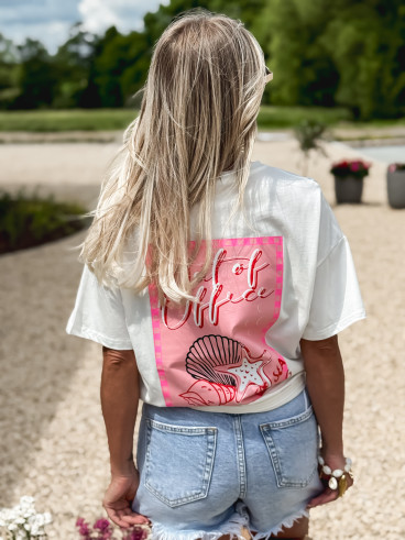 T-shirt Out of office - Blanc